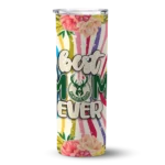milwaukee bucks flower cluster skinny tumbler best selling 1.webp