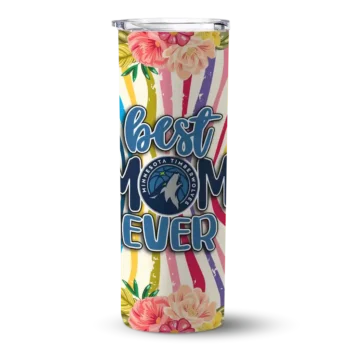 minnesota timberwolves flower cluster skinny tumbler best selling 2.webp