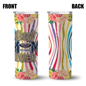 new orleans pelicans flower cluster skinny tumbler fashion forward 1.webp