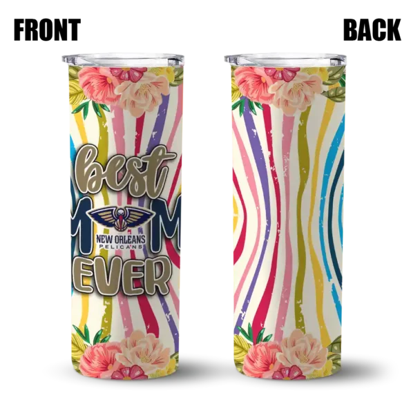 new orleans pelicans flower cluster skinny tumbler fashion forward 1.webp