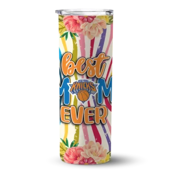 new york knicks flower cluster skinny tumbler best selling 1.webp