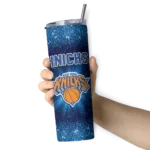 new york knicks radiant glitter blue skinny tumbler best selling 1 2.webp