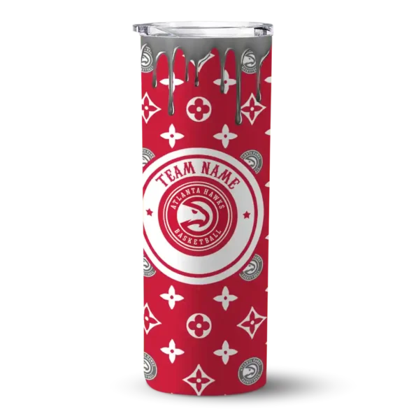 personalized atlanta hawks camo streak red skinny tumbler best selling 1.webp