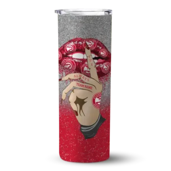 personalized atlanta hawks sparkle lips red skinny tumbler best selling 1.webp