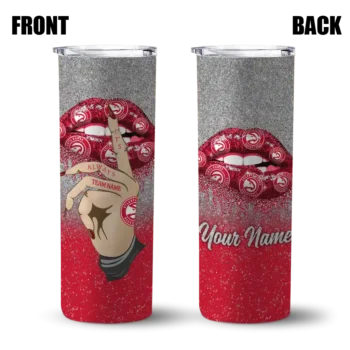 personalized atlanta hawks sparkle lips red skinny tumbler fashion forward 1.webp