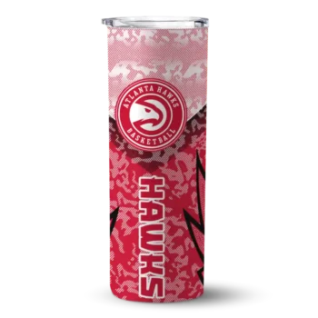 personalized atlanta hawks spiral burst print red skinny tumbler best selling 1.webp