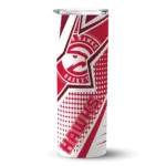 personalized atlanta hawks web stripes red white skinny tumbler best selling 1.webp
