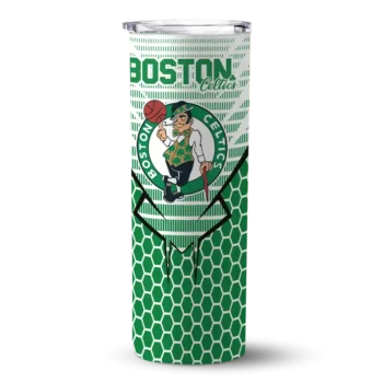 personalized boston celtics chevron stripes green skinny tumbler best selling 1.webp