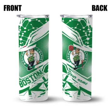 personalized boston celtics helmet clash green skinny tumbler fashion forward 1.webp