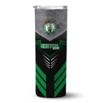 personalized boston celtics hexagon honeycomb green black skinny tumbler best selling 1.webp