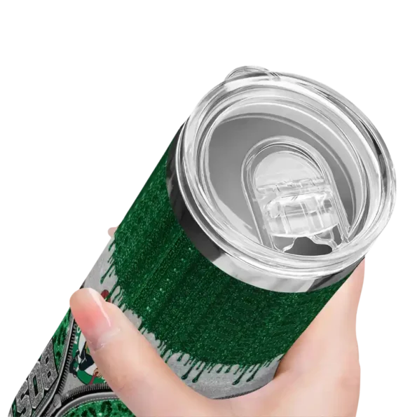 personalized boston celtics sparkle drip green skinny tumbler high quality 1.webp