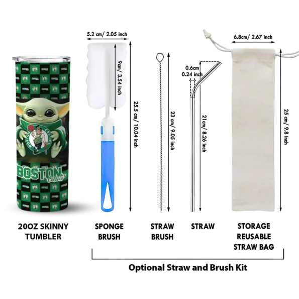 personalized boston celtics yoda cozy green black skinny tumbler new arrival 1.webp