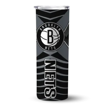 personalized brooklyn nets camo texture black skinny tumbler best selling 1.webp