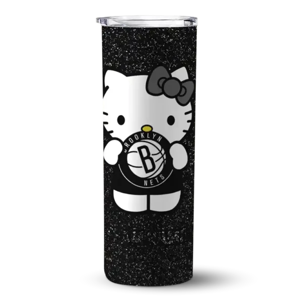 personalized brooklyn nets hello kitty black skinny tumbler best selling 1.webp