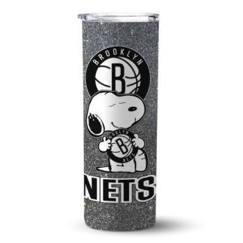 personalized brooklyn nets snoopy attitude black skinny tumbler best selling 1.webp