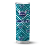 personalized charlotte hornets zipper leopard teal skinny tumbler best selling 1.webp