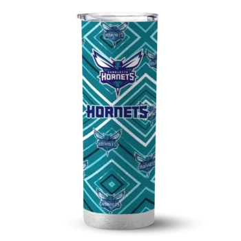 personalized charlotte hornets zipper leopard teal skinny tumbler best selling 1.webp