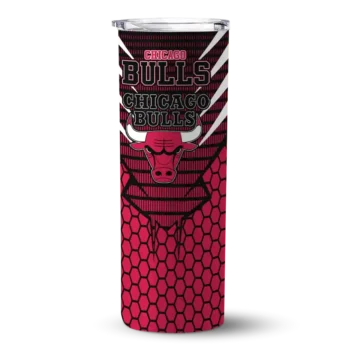personalized chicago bulls chevron stripes red skinny tumbler best selling 1.webp