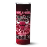 personalized chicago bulls rose romance red black skinny tumbler best selling 1.webp