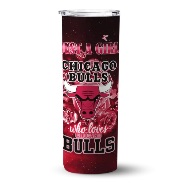 personalized chicago bulls rose romance red black skinny tumbler best selling 1.webp