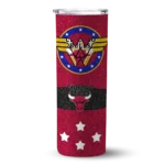 personalized chicago bulls star cluster red skinny tumbler best selling 1.webp