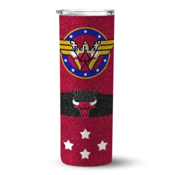 personalized chicago bulls star cluster red skinny tumbler best selling 1.webp