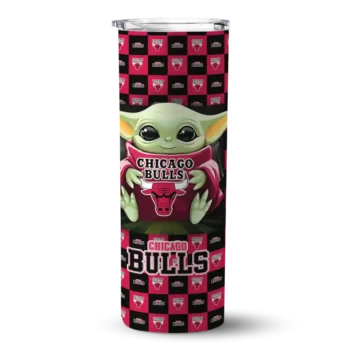 personalized chicago bulls yoda cozy red black skinny tumbler best selling 1.webp