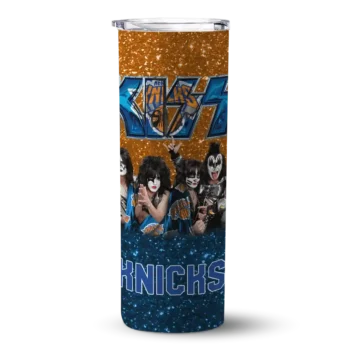 personalized new york knicks kiss band orange skinny tumbler best selling 1.webp