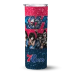 personalized philadelphia 76ers kiss band red skinny tumbler best selling 1.webp