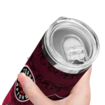 personalized toronto raptors spiral burst print red skinny tumbler best selling 1.webp