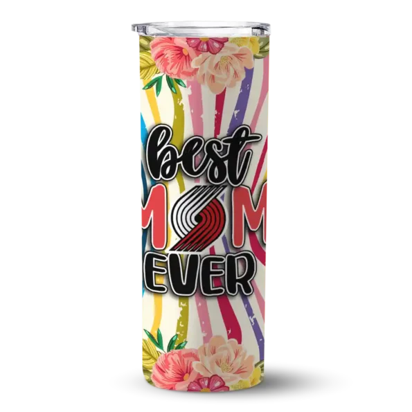 portland trail blazers flower cluster skinny tumbler best selling 1.webp