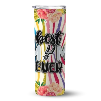 san antonio spurs flower cluster skinny tumbler best selling 1.webp
