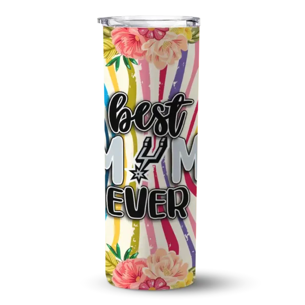 san antonio spurs flower cluster skinny tumbler best selling 1.webp