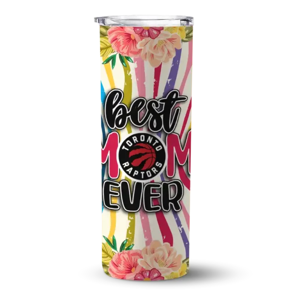 toronto raptors flower cluster skinny tumbler best selling 1.webp
